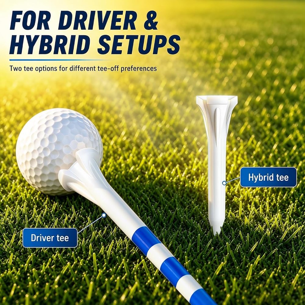 Premium 3-Prong Plastic Golf Tees 3-1/4" view 5