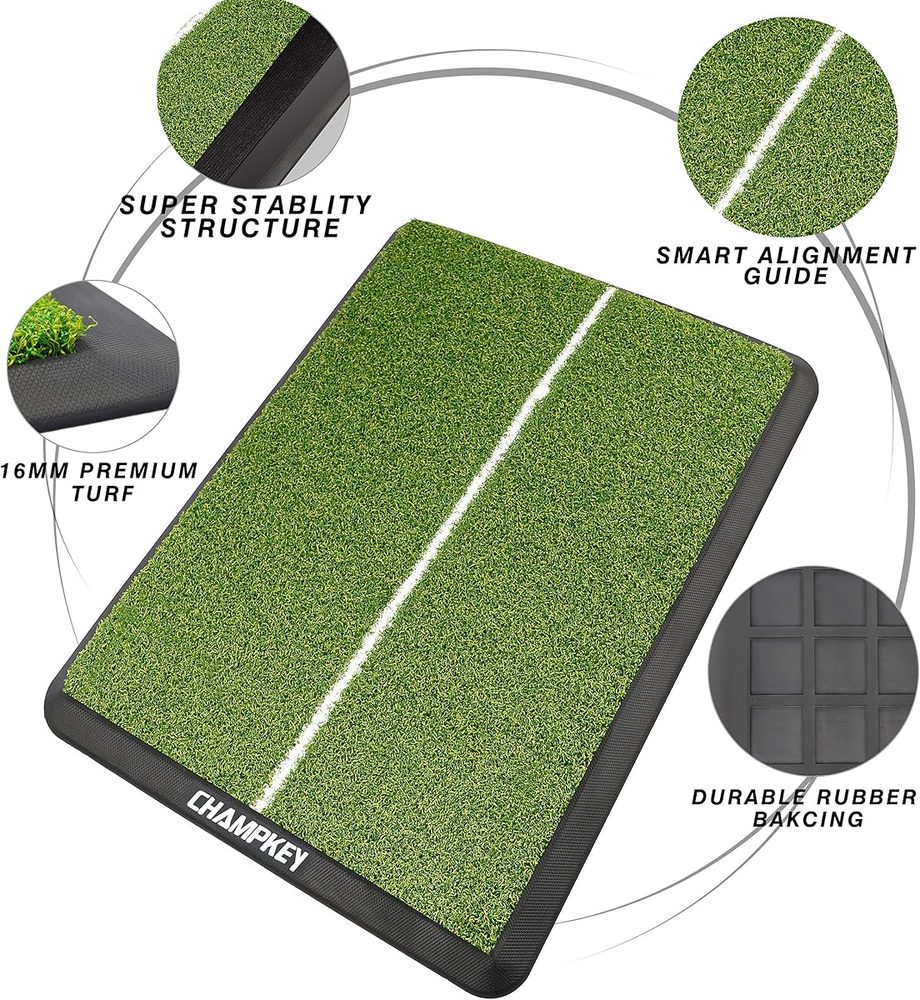 Heavy-Duty Alignment Golf Hitting Mat 16" x 25" view 3