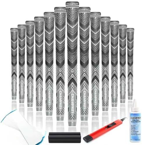 Golf Grips 13 Pack with Solvent, Tapes, Clamp and Hook Blade