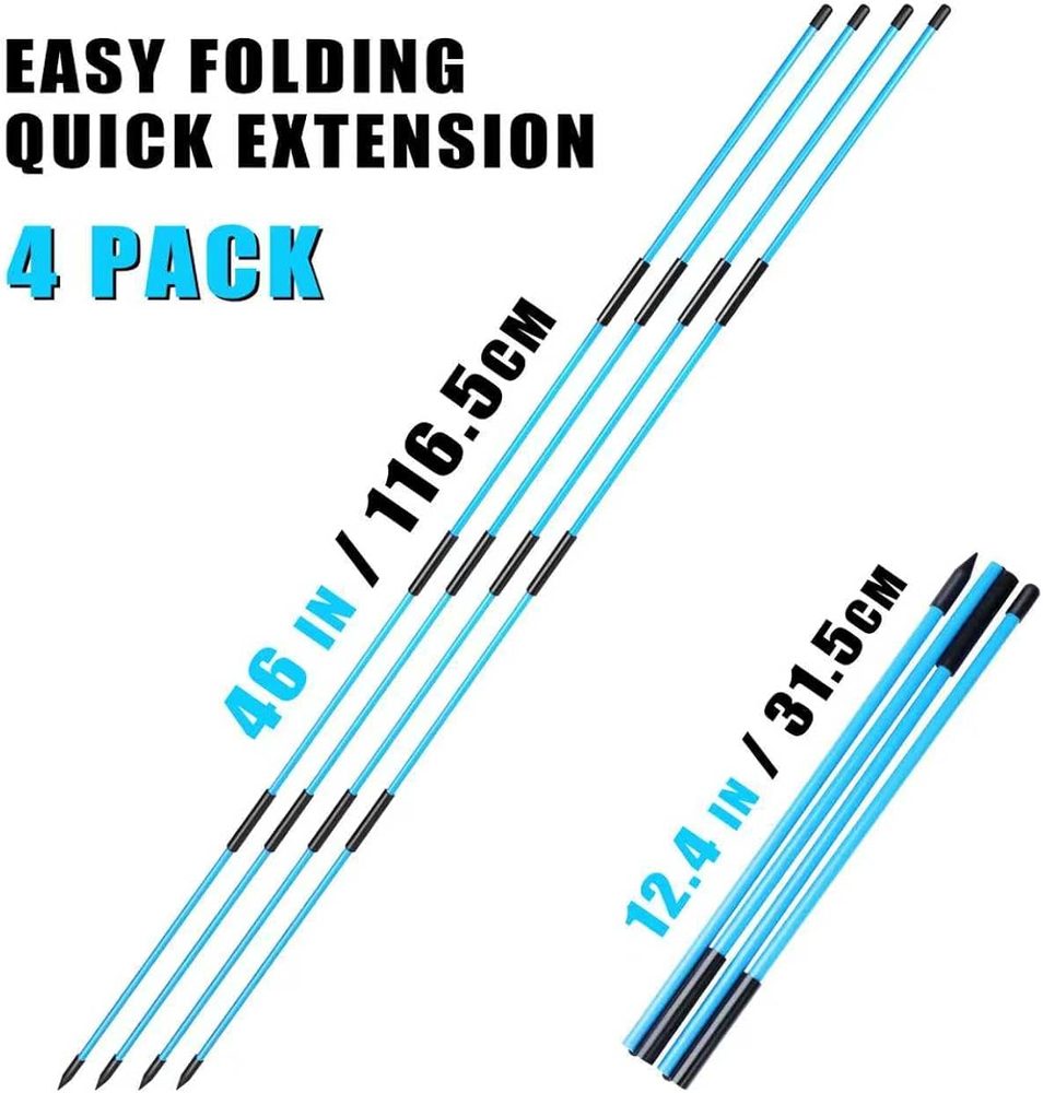 Foldable 40" Golf Alignment Sticks 4 Pack view 4