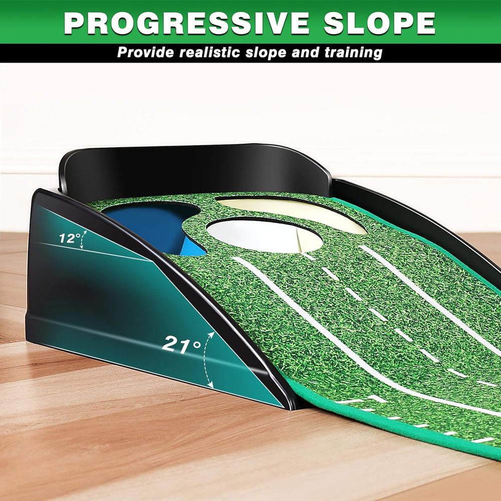 Professional Hazard Putting Green with Mirror and Gates view 4