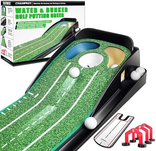 Professional Hazard Putting Green with Mirror and Gates