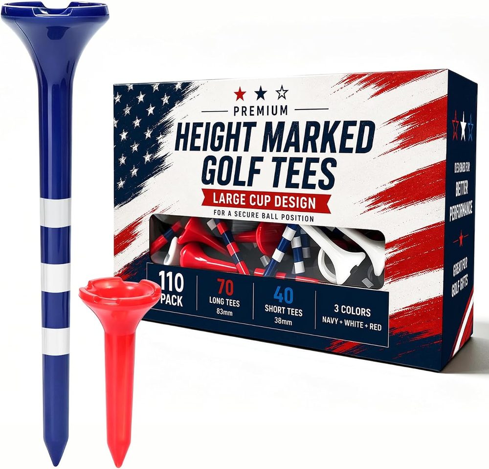 Large Cup Golf Tees 110 Pack, Mixed Sizes view 2