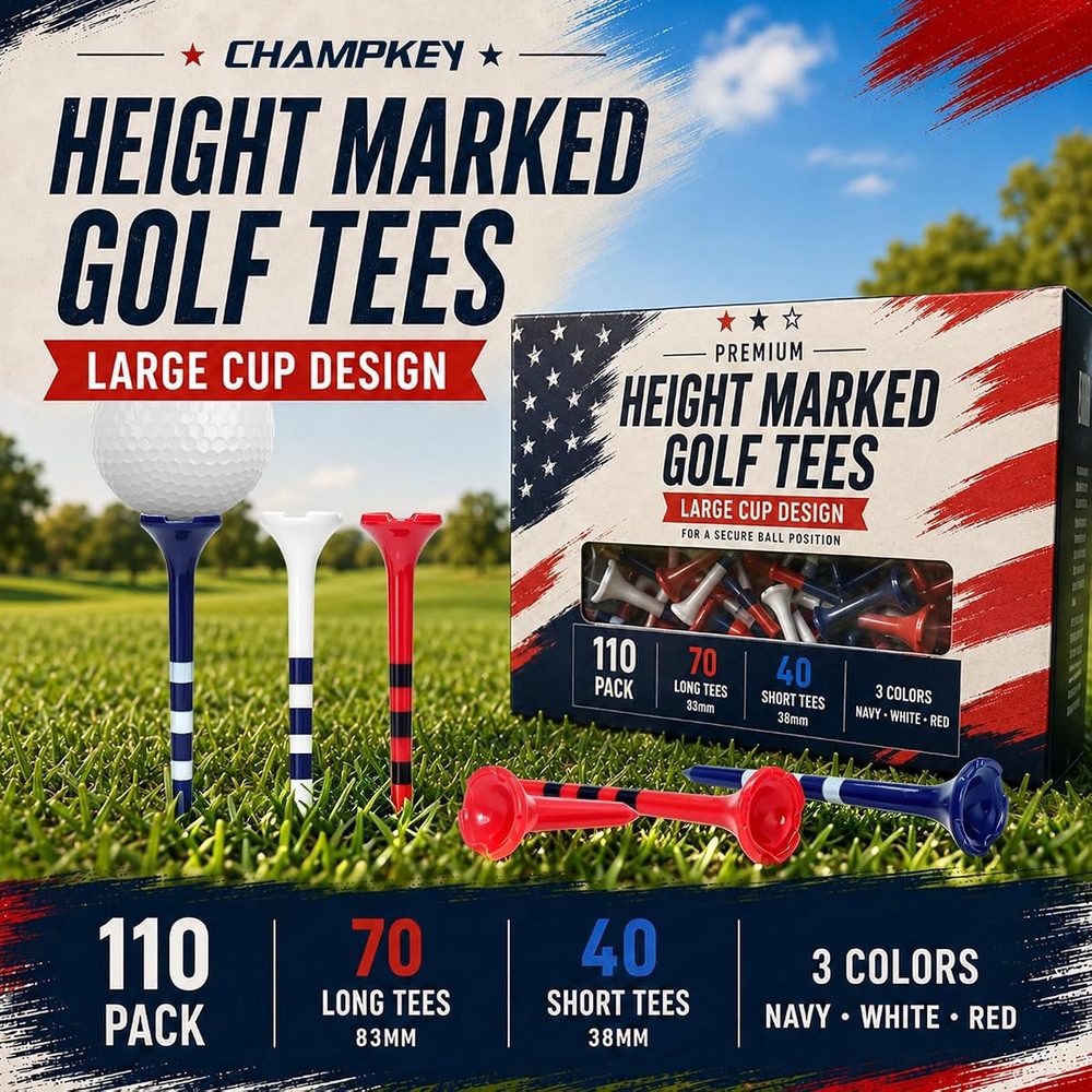 Large Cup Golf Tees 110 Pack, Mixed Sizes view 3