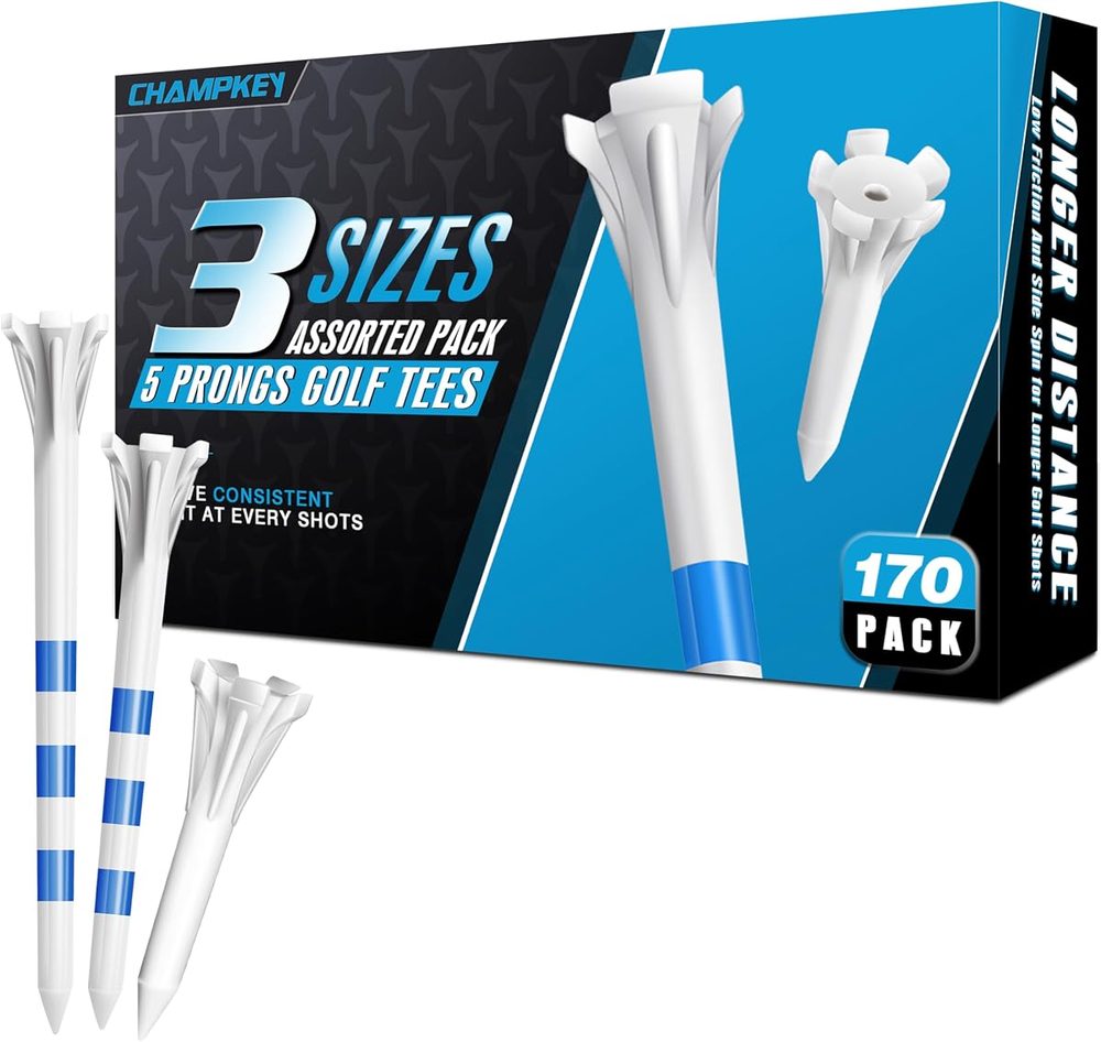 Professional 170 Pack Plastic Golf Tees, 3 Sizes view 2