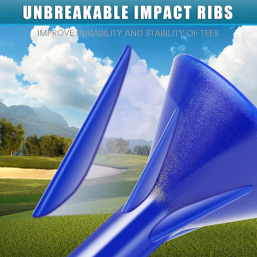 3-1/4" Premium Plastic Step Golf Tees view 5
