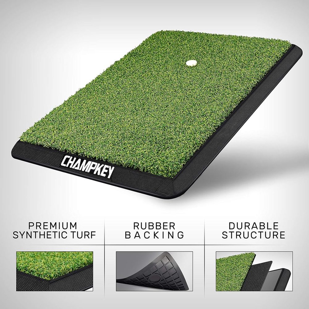 Premium Synthetic Turf Golf Hitting Mat 13" x 17" view 4