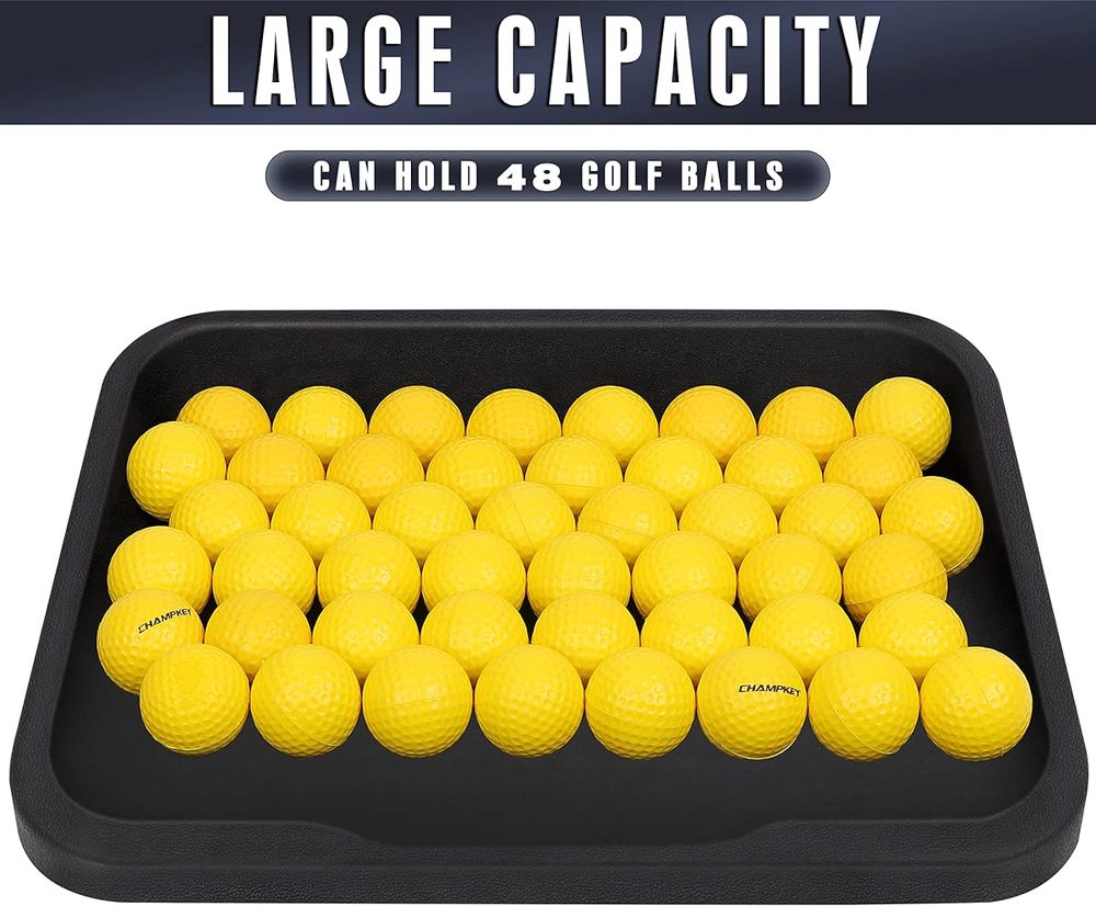 Heavy-Duty Rubber Golf Ball Tray with 16 Foam Balls view 4