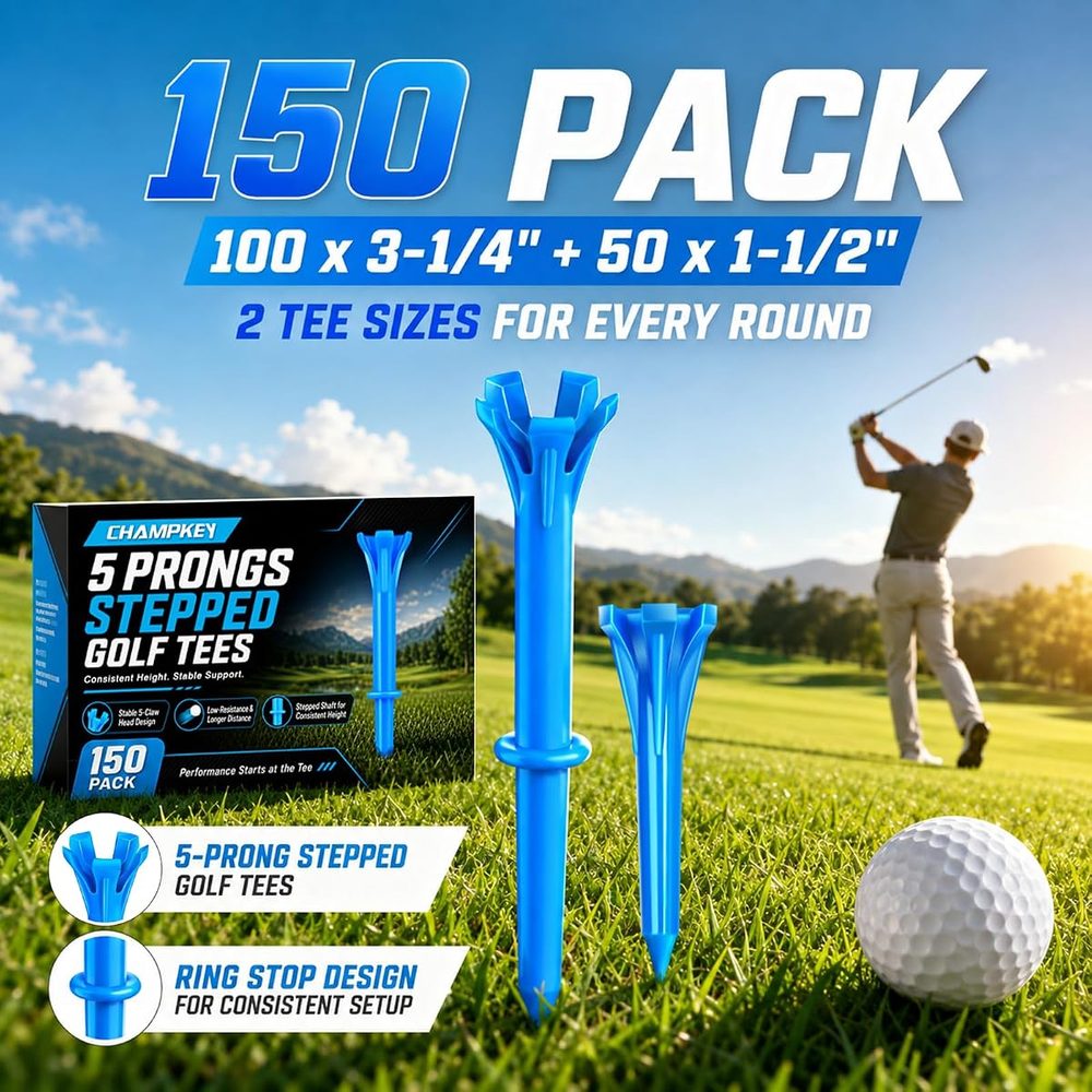 Stepped 5-Prong Golf Tees 150 Pack view 3