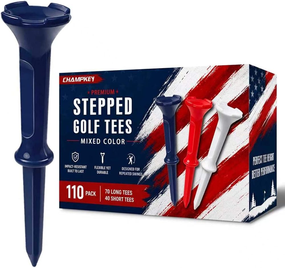 Mixed Sizes Stepped Golf Tees with Large Cup Head view 2
